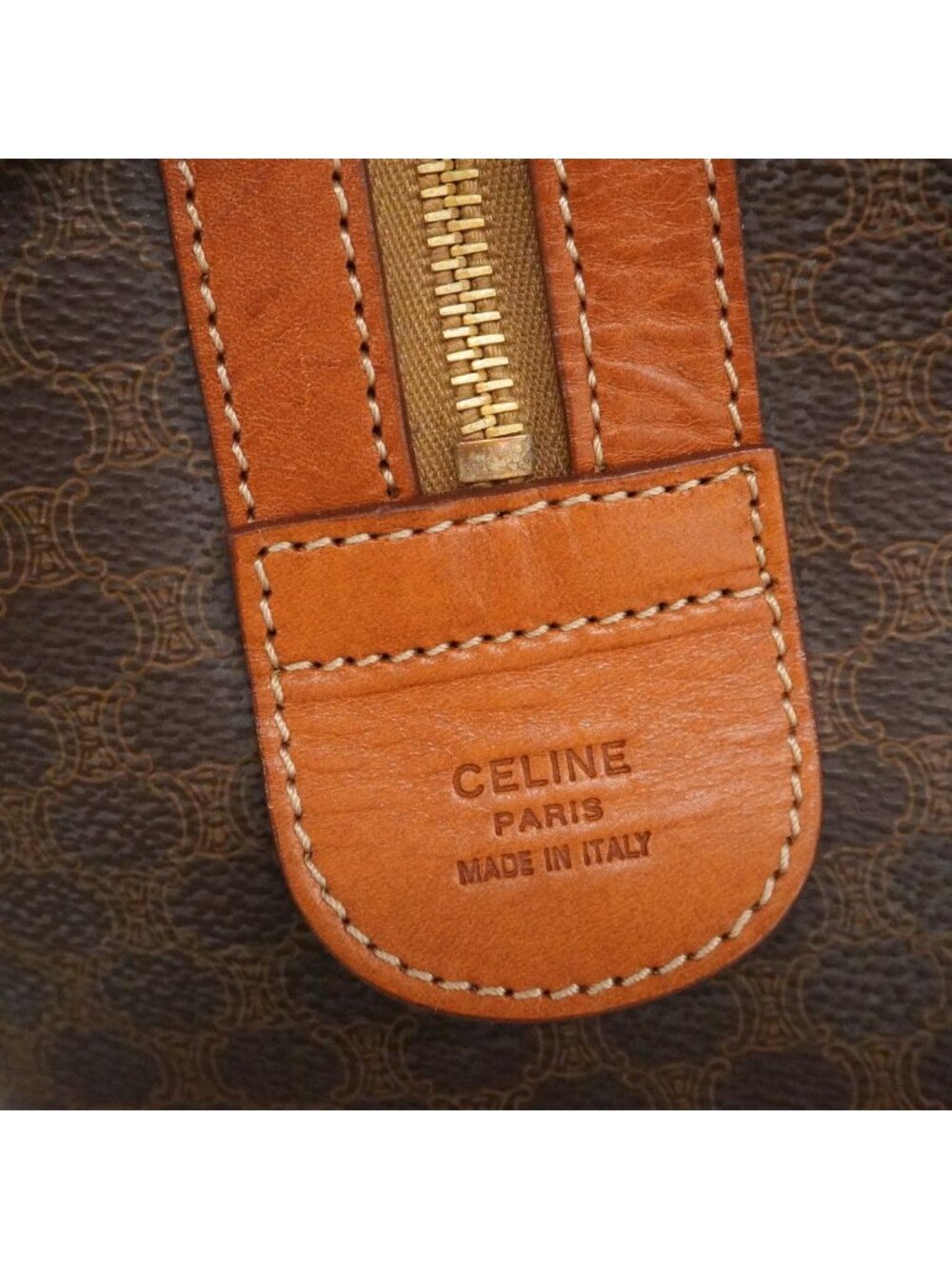 Celine Boston Bag Macadam Brown Gold - Picture 5 of 10